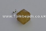 NGP6783 15*22mm cube citrine gemstone pendants wholesale