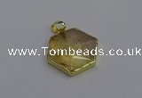 NGP6803 24*25mm hexagon citrine gemstone pendants wholesale