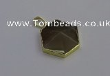 NGP6814 24*25mm hexagon moonstone gemstone pendants wholesale