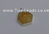 NGP6823 24*25mm hexagon citrine gemstone pendants wholesale