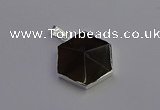 NGP6828 24*25mm hexagon smoky quartz pendants wholesale