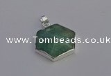 NGP6832 24*25mm hexagon amazonite gemstone pendants wholesale