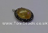 NGP6864 20*25mm oval citrine gemstone pendants wholesle