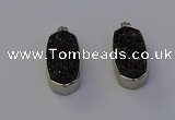 NGP6902 10*22mm - 12*25mm freeform plated druzy quartz pendants