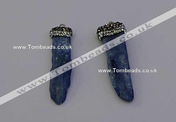 NGP6959 10*35mm - 15*45mm freeform blue kyanite pendants