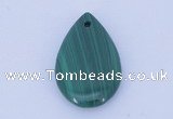 NGP700 15*25mm flat teardrop natural malachite gemstone pendant