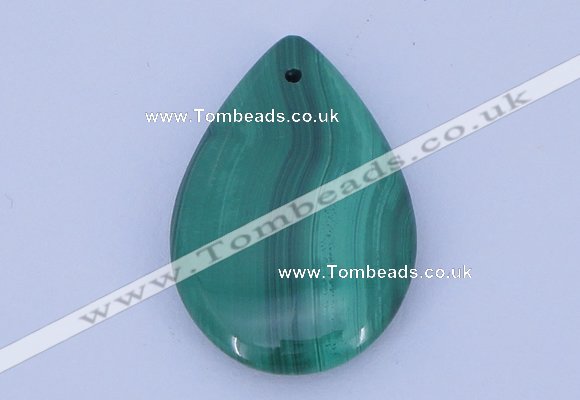 NGP701 22*30mm flat teardrop natural malachite gemstone pendant