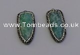 NGP7015 20*45mm arrowhead amazonite gemstone pendants wholesale