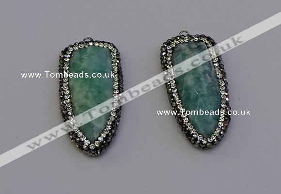 NGP7015 20*45mm arrowhead amazonite gemstone pendants wholesale