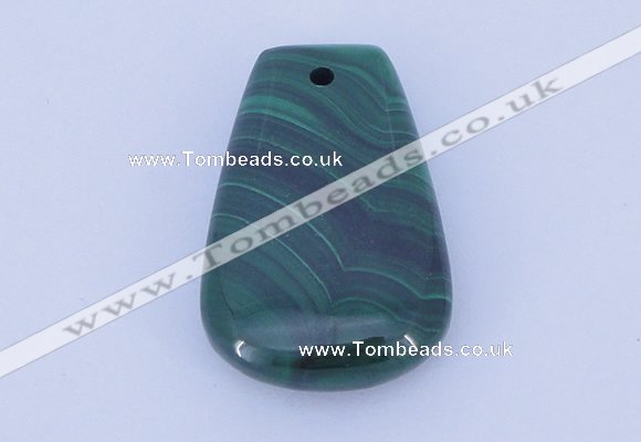 NGP702 20*30mm trapezoid natural malachite gemstone pendant