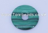 NGP704 30mm natural malachite gemstone donut pendant