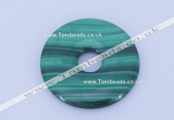 NGP704 30mm natural malachite gemstone donut pendant