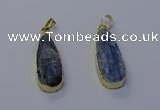 NGP7047 13*35mm - 14*40mm flat teardrop blue kyanite pendants