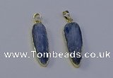 NGP7049 13*35mm - 14*40mm flat teardrop blue kyanite pendants