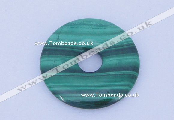 NGP705 35mm natural malachite gemstone donut pendant