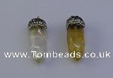 NGP7058 12*30mm - 15*35mm faceted bullet citrine pendants
