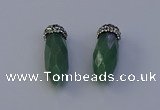 NGP7064 12*30mm - 15*35mm faceted bullet green aventurine pendants