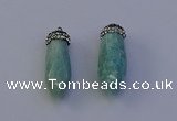 NGP7065 12*30mm - 15*35mm faceted bullet amazonite pendants