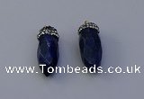 NGP7073 12*30mm - 15*35mm faceted bullet lapis lazuli pendants