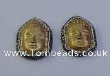 NGP7090 30*40mm buddha white jade pendants wholesale