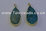 NGP7130 25*45mm - 26*50mm teardrop druzy agate pendants wholesale