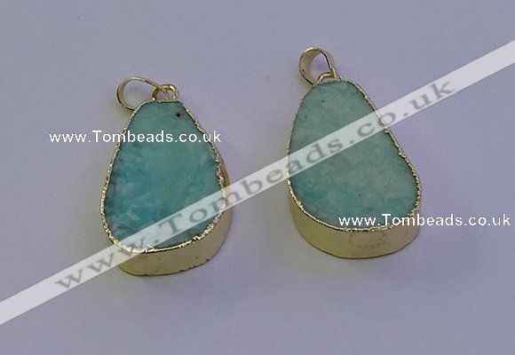 NGP7134 20*30mm - 22*32mm freeform amazonite gemstone pendants