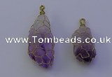 NGP7147 20*40mm - 30*45mm faceted nuggets amethyst pendants