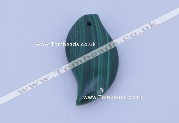 NGP715 15*37mm marquise natural malachite gemstone pendant