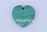 NGP716 30*30mm heart natural malachite gemstone pendant