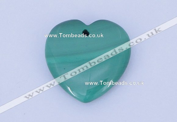 NGP716 30*30mm heart natural malachite gemstone pendant