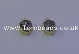 NGP7163 12*15mm plated druzy agate pendants wholesale