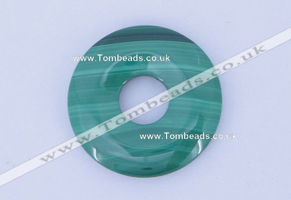 NGP718 8*25mm natural malachite gemstone donut pendant