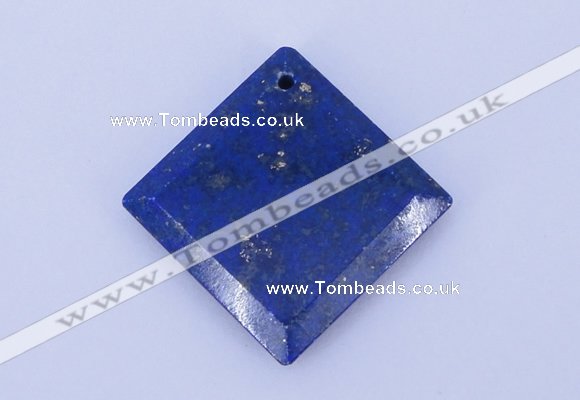 NGP720 6*32mm diamond natural lapis lazuli gemstone pendant