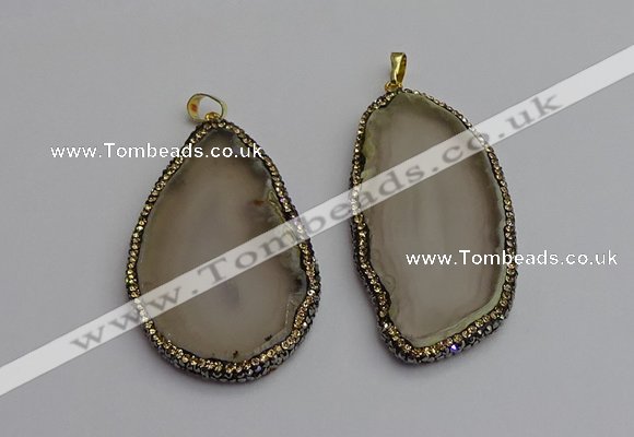 NGP7234 35*60mm - 30*70mm freeform agate pendants wholesale