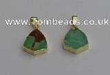 NGP7240 15*20mm australia chrysoprase pendants wholesale