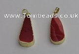 NGP7245 10*40mm flat teardrop mookaite gemstone pendants