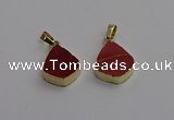 NGP7246 15*20mm flat teardrop mookaite gemstone pendants