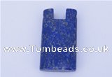 NGP725 18*32mm rectangle natural lapis lazuli gemstone pendant