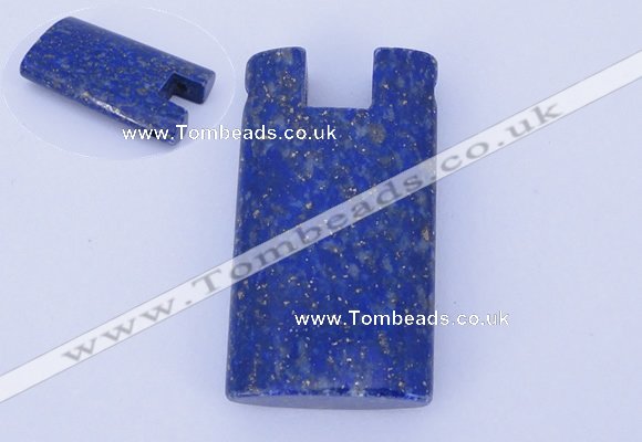 NGP725 18*32mm rectangle natural lapis lazuli gemstone pendant