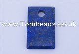NGP726 21*31mm rectangle natural lapis lazuli gemstone pendant