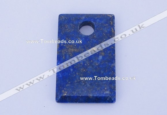 NGP726 21*31mm rectangle natural lapis lazuli gemstone pendant