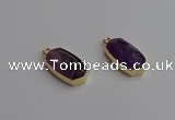 NGP7260 13*25mm faceted freeform amethyst pendants wholesale