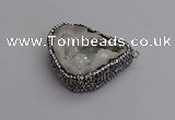 NGP7282 25*35mm - 35*40mm freeform plated druzy agate pendants