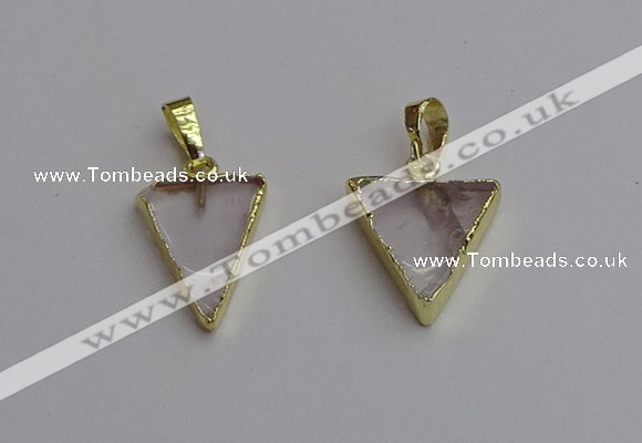 NGP7330 16*18mm - 15*20mm triangle white crystal pendants