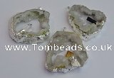 NGP7387 45*50mm - 50*55mm freeform druzy agate pendants