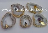 NGP7396 45*50mm - 50*55mm freeform druzy agate pendants