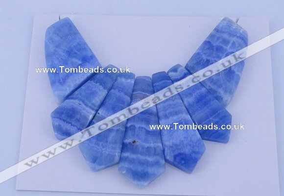 NGP75 Fashion blue lace agate gemstone pendants set jewelry wholesale