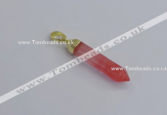 NGP7540 8*40mm sticks cherry quartz pendants wholesale