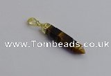 NGP7546 8*40mm sticks yellow tiger eye pendants wholesale