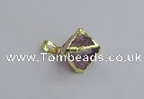 NGP7554 20*22mm amethyst gemstone pendants wholesale